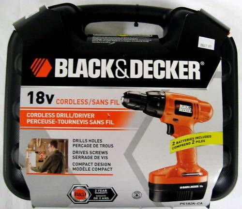 Black And Decker 18v Cordless Drill Driver Ps182k Ca