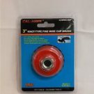 New Cal-Hawk 3" Knot Type Fine Wire Cup Brush 5/8" Arbor # CZWWC3NF