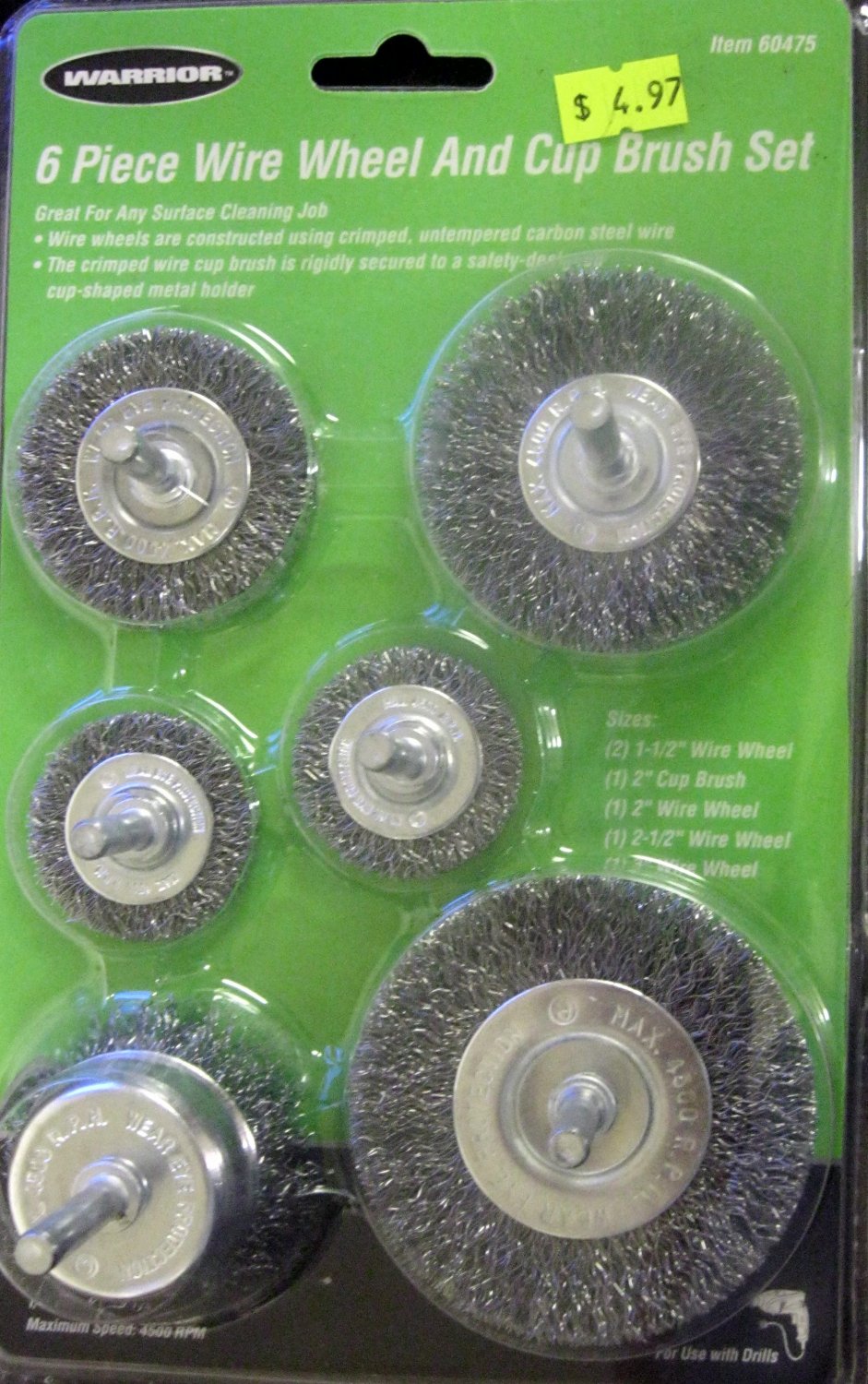 6 pcs All Drill Wire Wheel /& Cup Brush kit