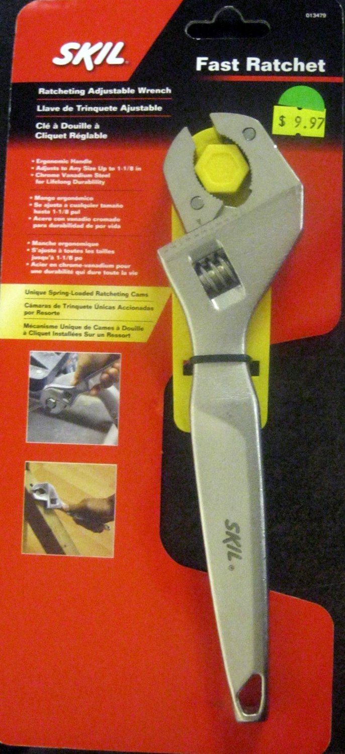 New Skil Fast Ratchet Ratcheting Adjustable Wrench 013479