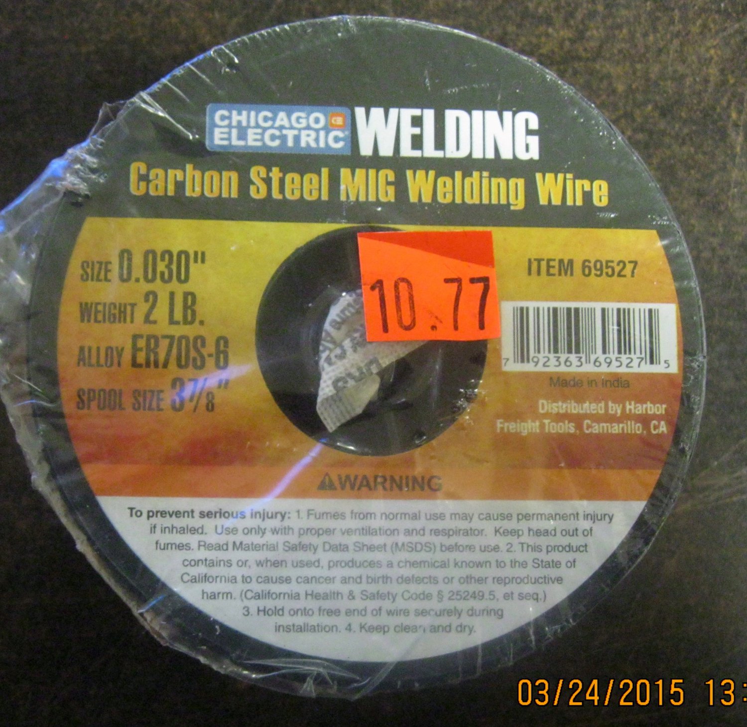 Chicago Electric Welding Carbon Steel MIG Welding Wire 69527