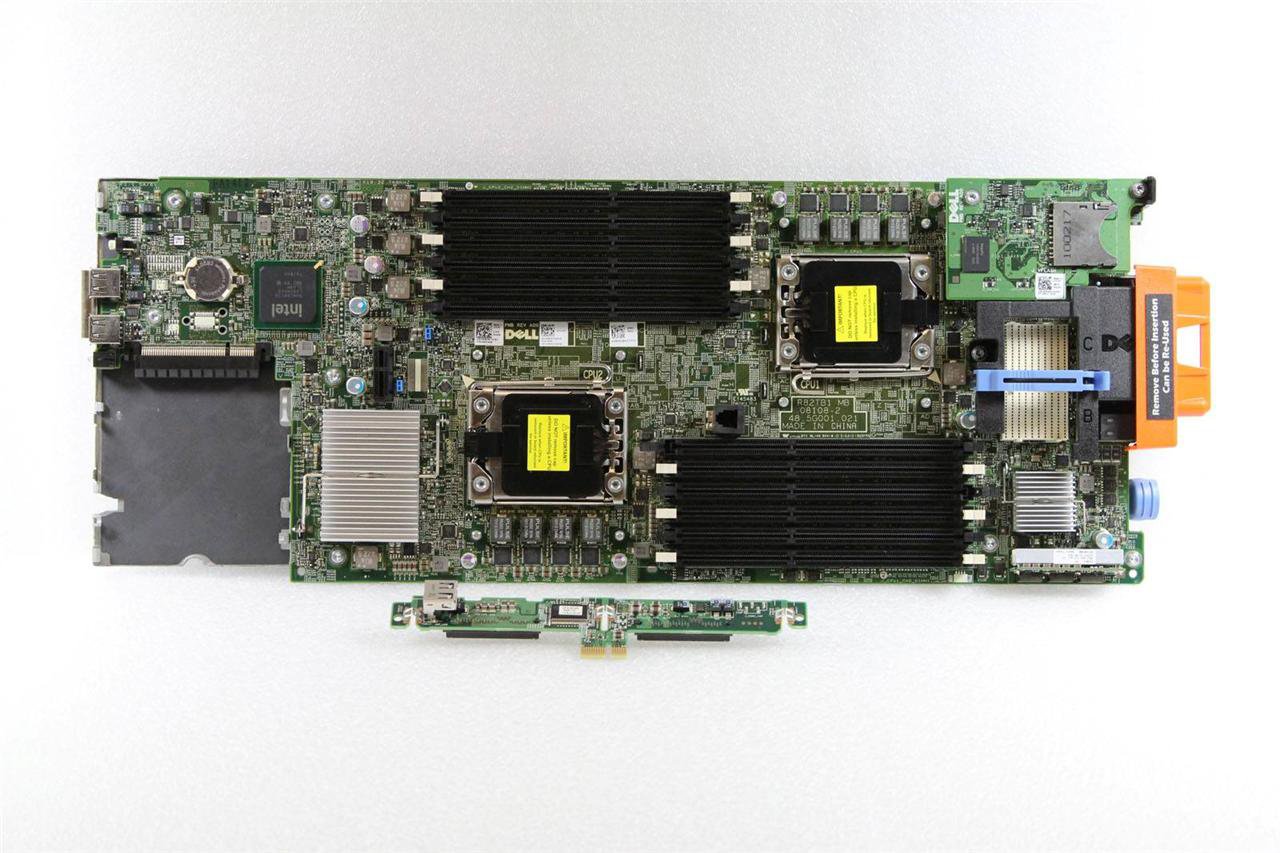 Dell PowerEdge M610 Server Motherboard N582M with Backplane Riser Board P669H