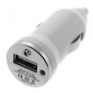 White New Usb Car Charger Adapter With Single USB Port