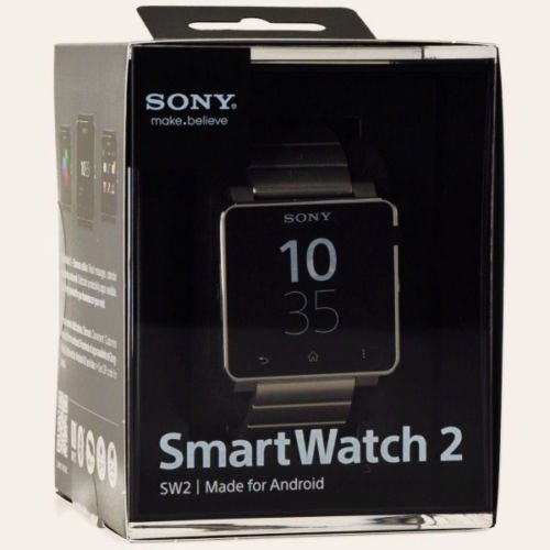 New OEM SONY SW2 SmartWatch 2 NFC Bluetooth Android Watch SILVER Metal Strap SplashProof