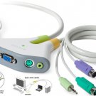 BELKIN Flip PS2 PS/2-Port KVM Switch+Cable+Audio PC MAC