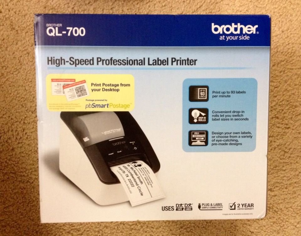 New Brother Ql 700 High Speed Professional Label Printer 0936