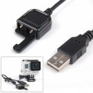 WIFI Wi-Fi Remote Control USB Charger Cable Cord Black for GoPro Hero3 3+ Camera