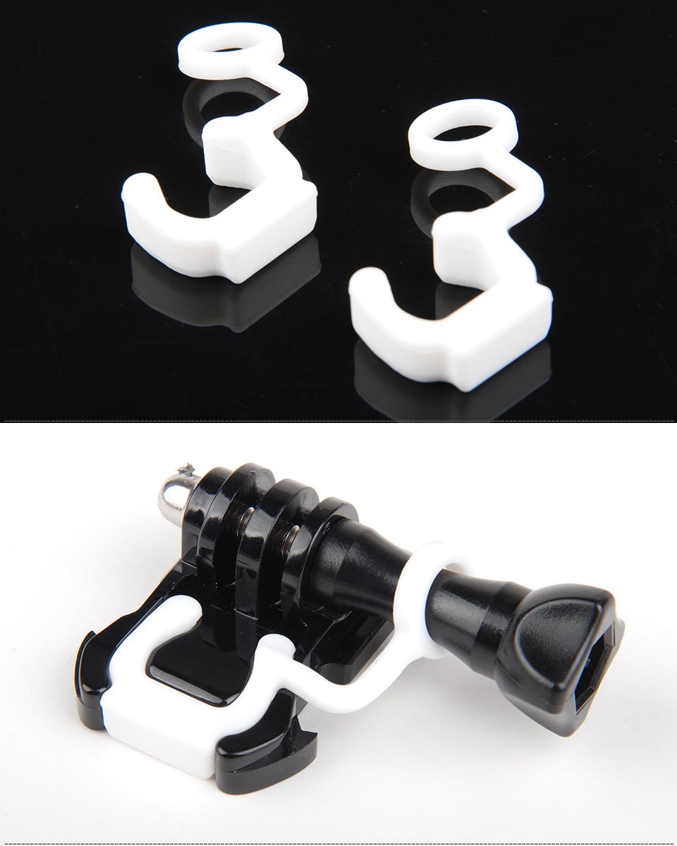 2 Pcs U Shape Silicone Rubber Lock Plug for GoPro Hero 3+ 3 2 1 Camera