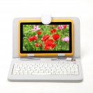 IRULU eXpro X1 Yellow 7" Tablet PC Android 4.2 Dual Core 8GB w/ White Keyboard