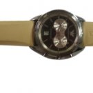 Emporio Armani Cream Rubber Chronograph Date Watch AR0582 10" Long