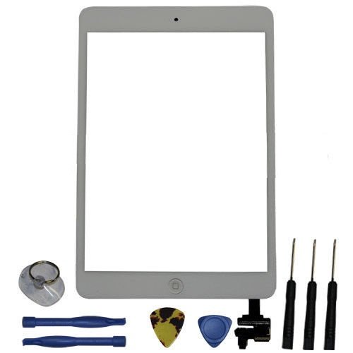 White Glass Digitizer Screen IC Connector for iPad Mini 1 2 Retina Display Tool Adhesive