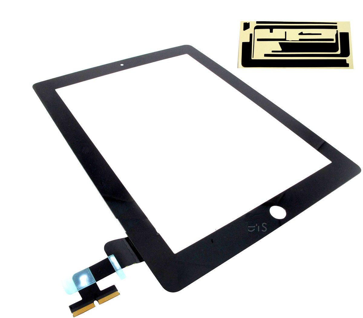iPad 2 2nd Gen Black Touch Screen Glass Display Digitizer Lens Replacement