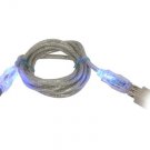 10-Foot Link Depot USB 2.0 A to B Printer Cable Flashing Blue LED EF-USBAB-10BU