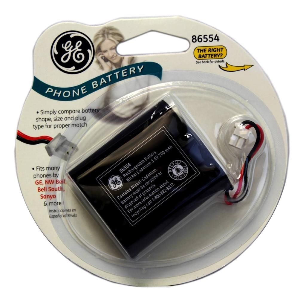 GE Cordless Phone Battery 3.6V 700 mAh Battery 86554