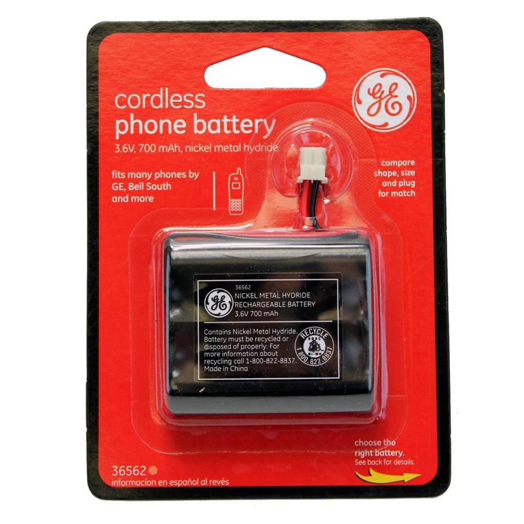 New GE Cordless Phone Battery 3.6V 700mAh NiMH 36562