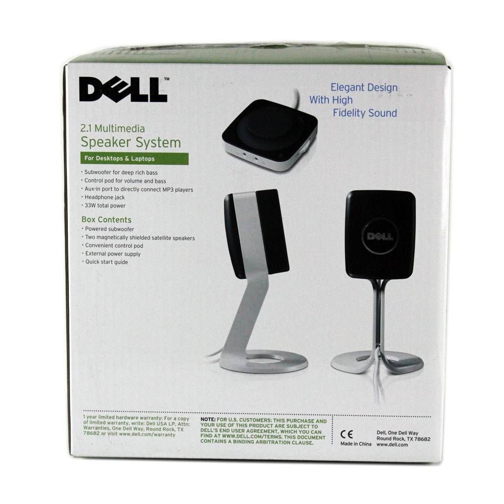 Dell 2.1 Multimedia Computer Speaker System AY410 for Desktops&Laptops