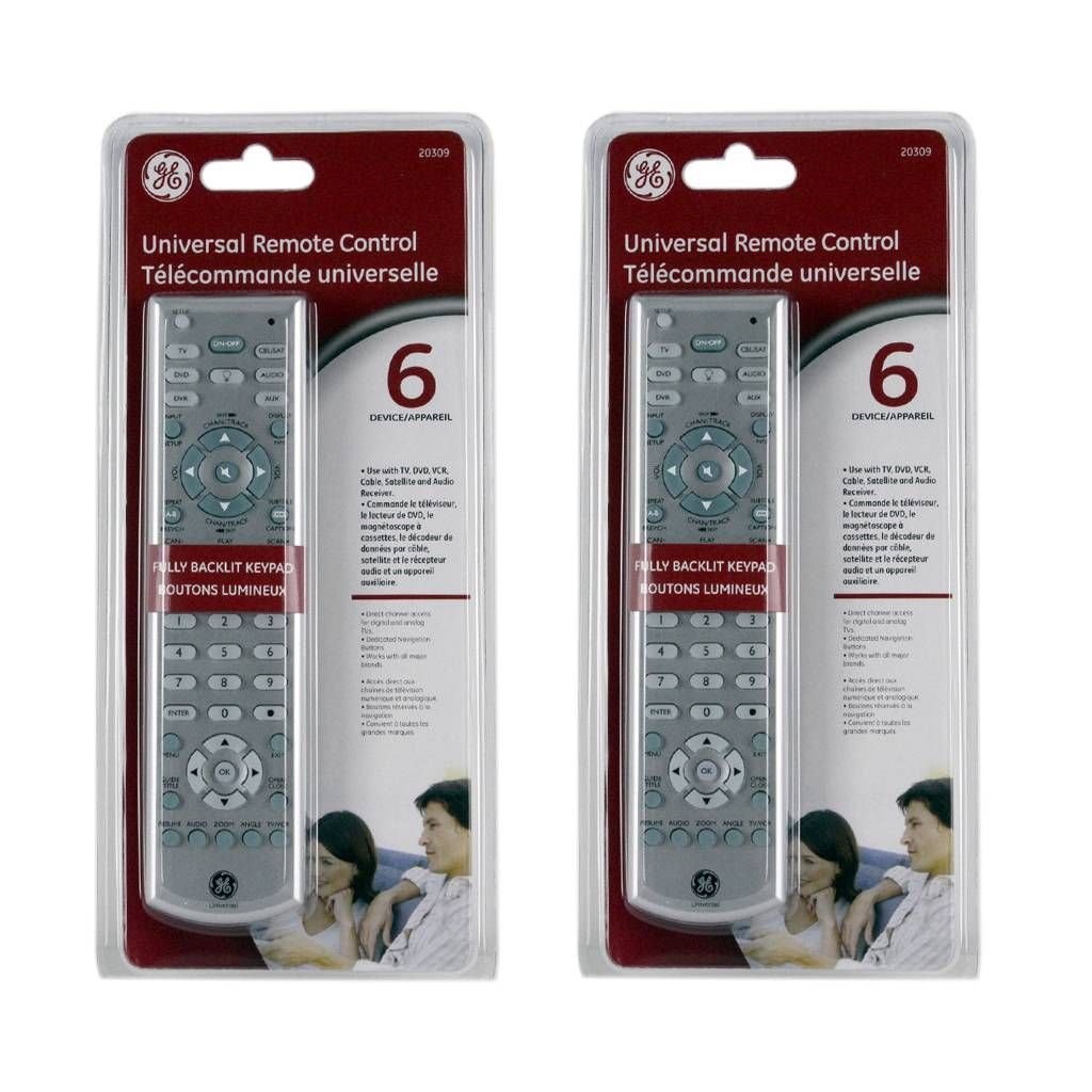 LOT of 2 New GE 6Device Universal Remote Control For Over 325 Brands 20309
