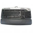 New Dell Multimedia Black Silver US PS2 Desktop Keyboard 2R400 RT7D30