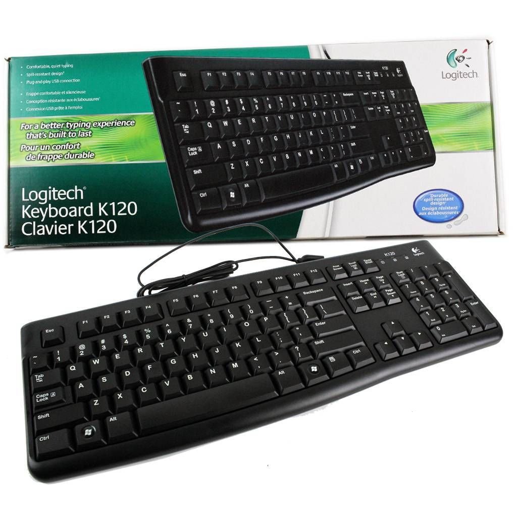 NEW Logitech USB Keyboard K120 Spill Resistant Design -820-003288