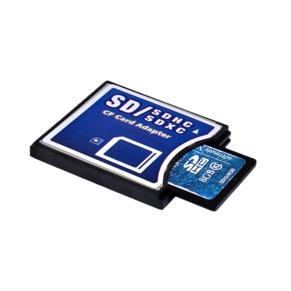 New Memory Card Adapter Converter SD SDHC SDXC To Compact Flash CF Type II