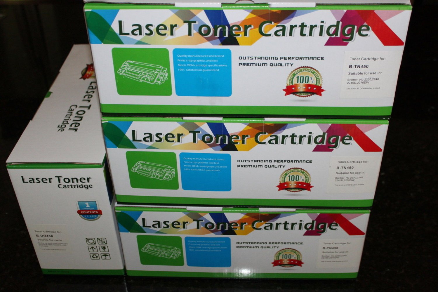 3x Toner TN450 for Brother Intellifax 2840 2940 HL-2230 2240 2270