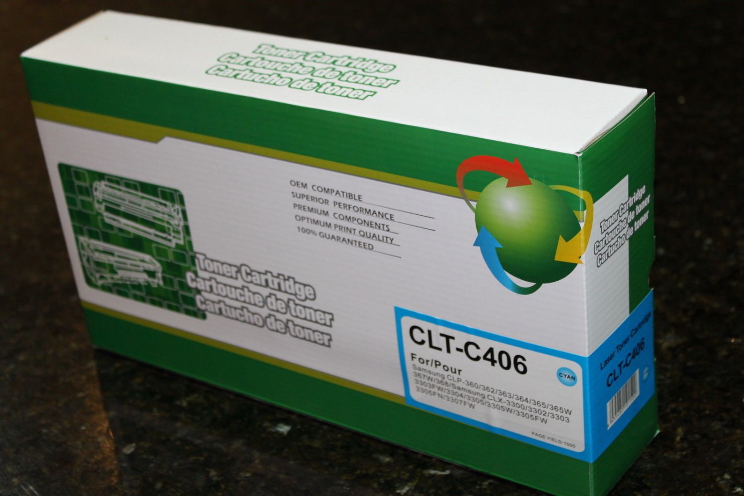 Cyan Toner Cartridge CLT-C406s for Samsung CLP365 CLX-3305 C410 Series Printer