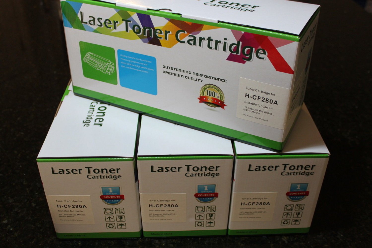 4 Toner 80A CF280A Cartridge for HP LaserJet Pro 400 Series Printer M401 M425 dn