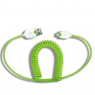 5FT Spring Coiled USB 2.0 A to Micro B M-M Data Sync Charge Retractable Cable
