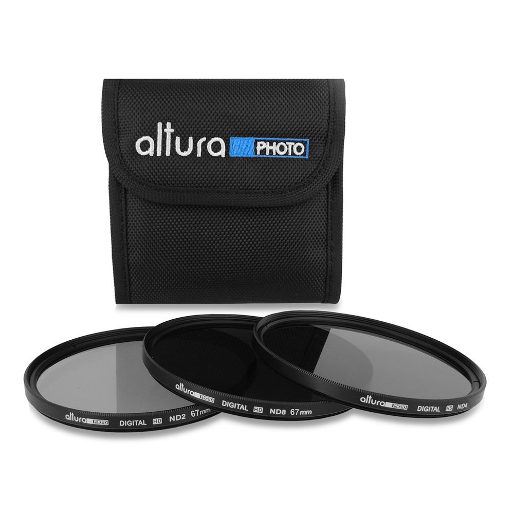 67MM Altura Photo ND Filter Set ND2 ND4 ND8 for Canon 18135mm 70200mm