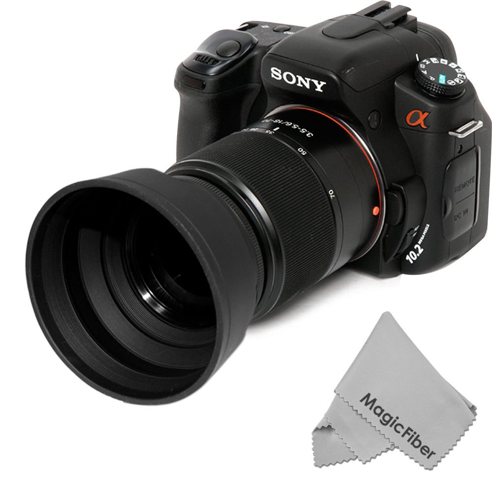 55MM Collapsible Rubber Lens Hood for Sony Alpha A55 A57 A65 A77 A99 A7 A7S A7R