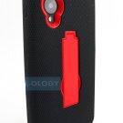 Black & Red LG Google Nexus 5 Hybrid Armor Impact Case Cover Accessory Stylus Pen