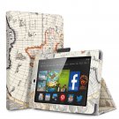 For 2014 Amazon Kindle Fire HD 6"  Folio PU Leather Case Smart Cover Stand world navy map
