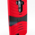 For LG G Flex EXO Stretch Heavy Duty Hybrid Red & Black Case Cover Stylus Pen
