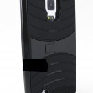 For LG G3  EXO Stretch Heavy Duty Hybrid Full Black  Case Cover Stylus Pen