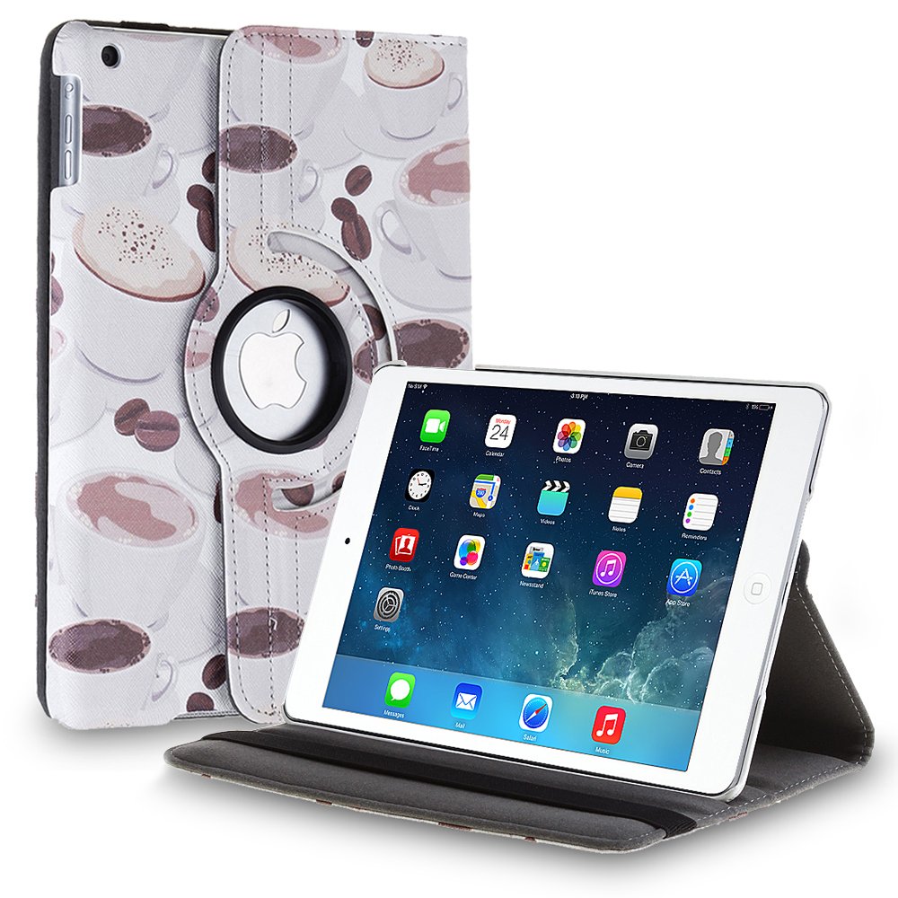 New Cup-Brown iPad Air 4 3 2 & iPad Mini PU Leather Case Smart Cover Stand
