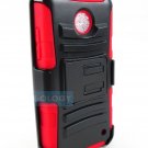 New Black and Red Rugged Hybrid Case Cover For Nokia Lumia Phones-Stylus Pen