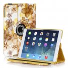 New Flower-Yellow iPad Air 4 3 2 & iPad Mini PU Leather Case Smart Cover Stand