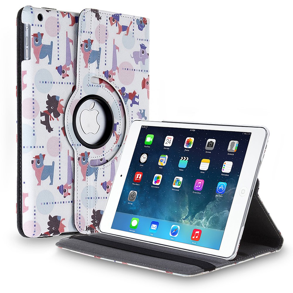 New Cartoon-Dog iPad Air 4 3 2 & iPad Mini PU Leather Case Smart Cover Stand