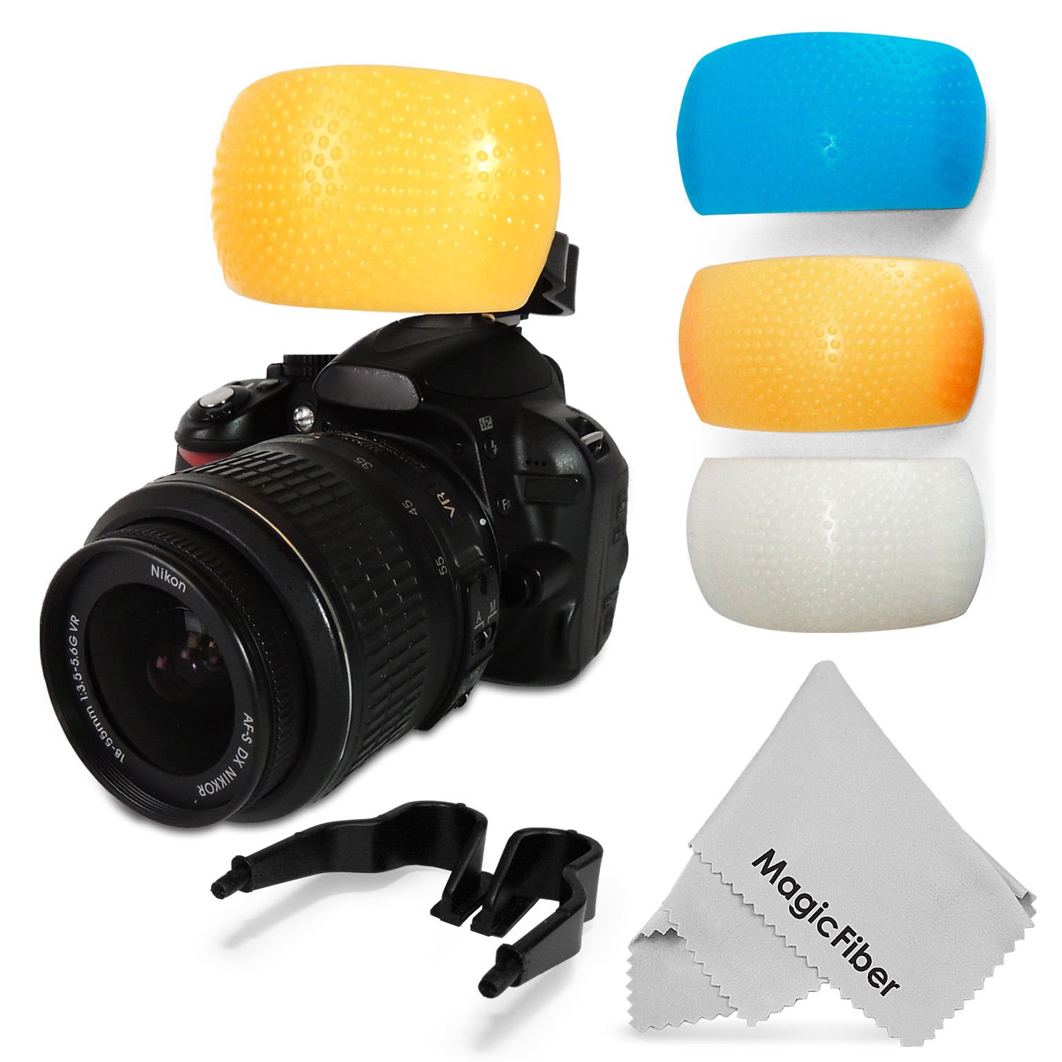 New Flash Diffuser Set for Canon Nikon Pentax Olympus Panasonic DSLR