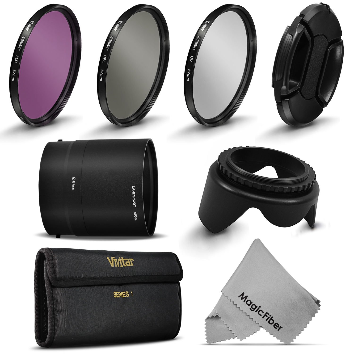 New UV Polarizer FLD Filter Kit,Adapter Tube for Nikon Coolpix P510