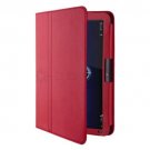New Red Folio Leather Case Cover For Motorola Xoom Tablet