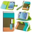 Khaki Hybrid Leather Wallet Flip Pouch Case Cover For GalaxyS3,S4,Note2,Grand