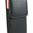 Black Vertical Leather Belt Clip Pouch Holster Case for Sony Xperia Z3 Phone