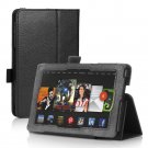 Black Leather Stand Hand Strap Case Cover For New HD 7 2nd Gen