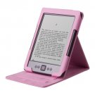 Pink Leather Folio Case Cover Stand For Kindle5 & Kindle4 w Sleep Wake Feature