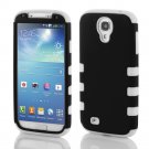 Black Hybrid Rugged Rubber Matte Hard Case Cover For Samsung Galaxy S4 SIV i9500