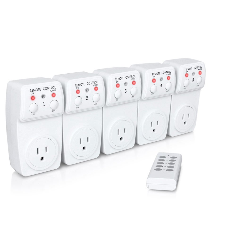 New 5 x Pack Wireless Remote Control Outlet Electrical Power Light Switch Socket