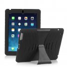 Black Silicone Kickstand Case Cover for iPad Air 4 3 2 iPad Mini