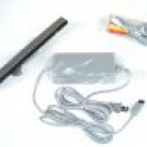 New Wii Complete Hookup Connection Kit Composite AV Cable, Power Cord Sensor Bar