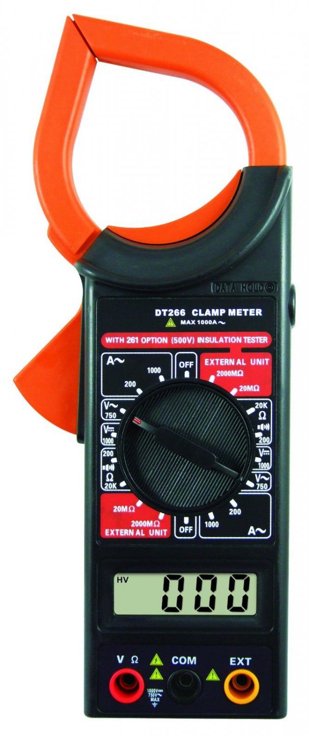 New DT266 Digital Clamp Meter ACDC Multimeter Ohmmeter Current